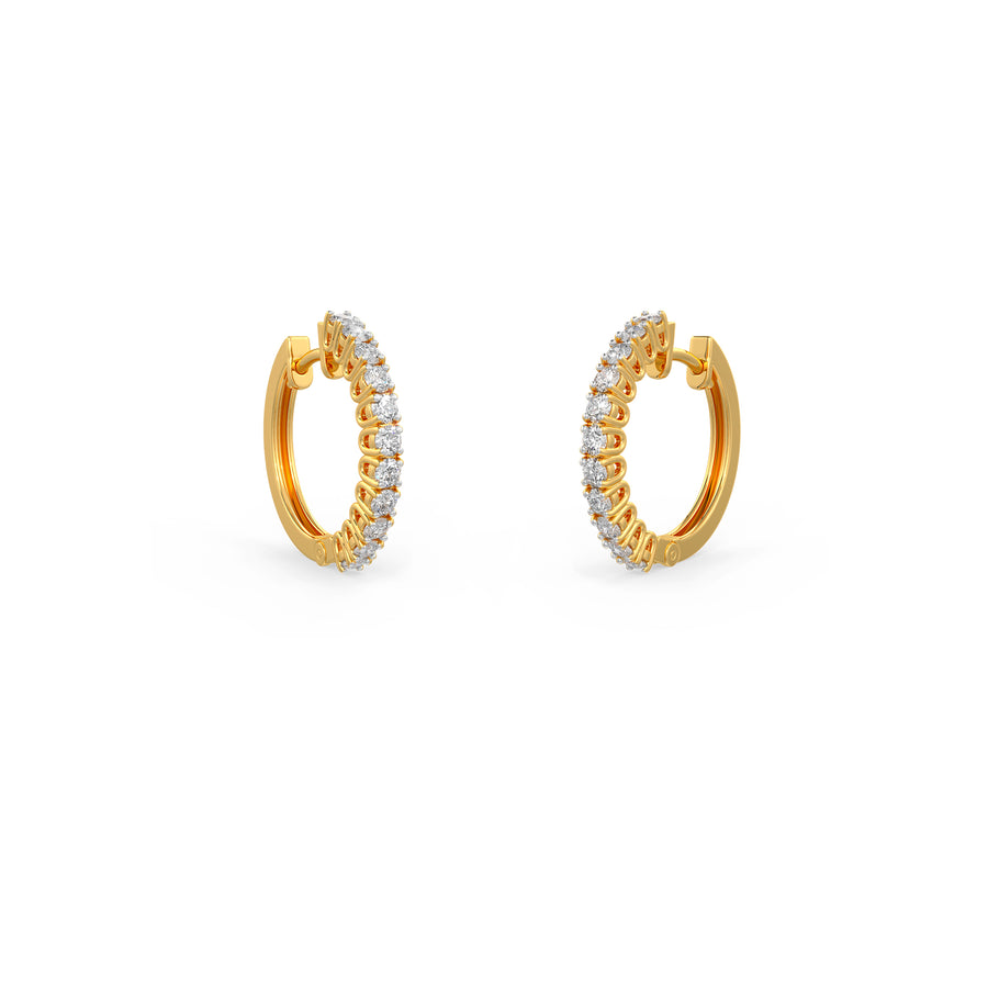 Delicate Diamond Hoops