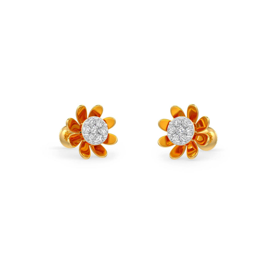 Sunflower Pave Earrings