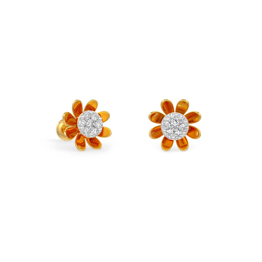 Sunflower Pave Earrings