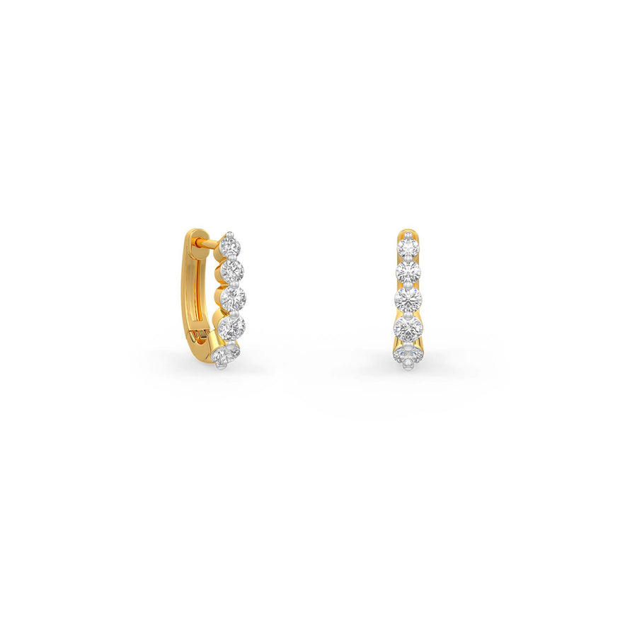 Aria Diamond Bezel Hoops