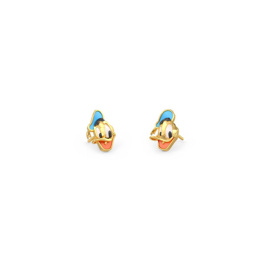 Disney Donald Duck Gold Earrings