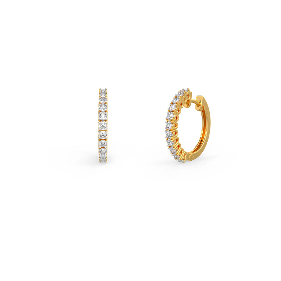 Delicate Diamond Hoops