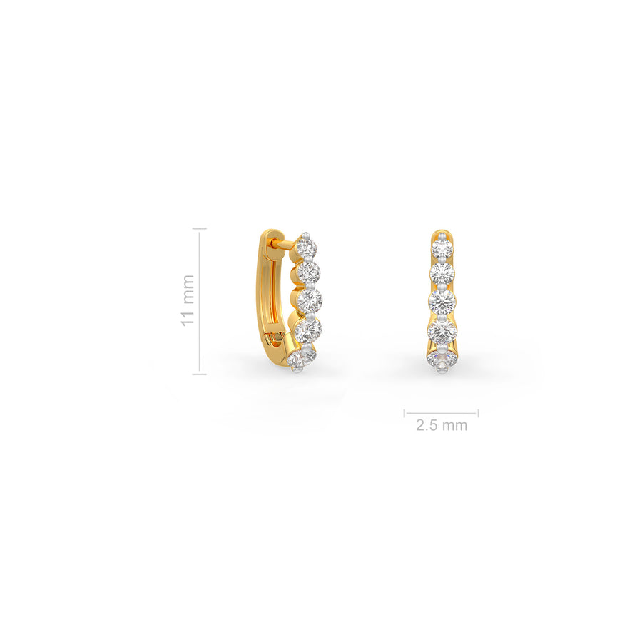 Aria Diamond Bezel Hoops