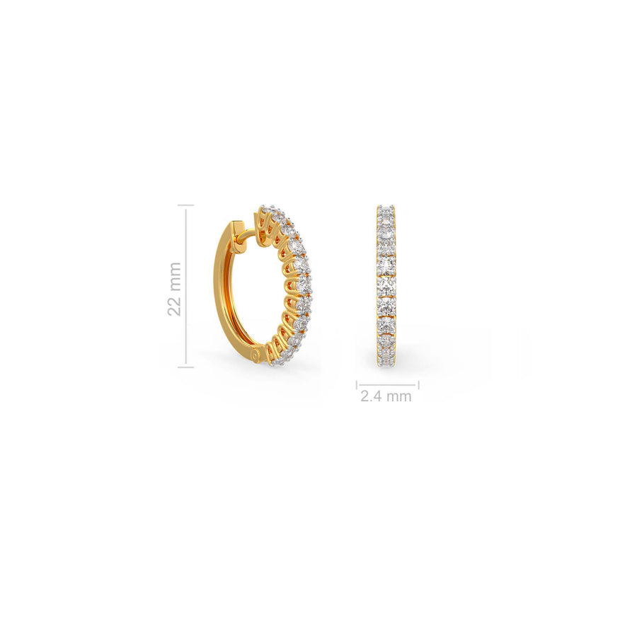 Delicate Diamond Hoops