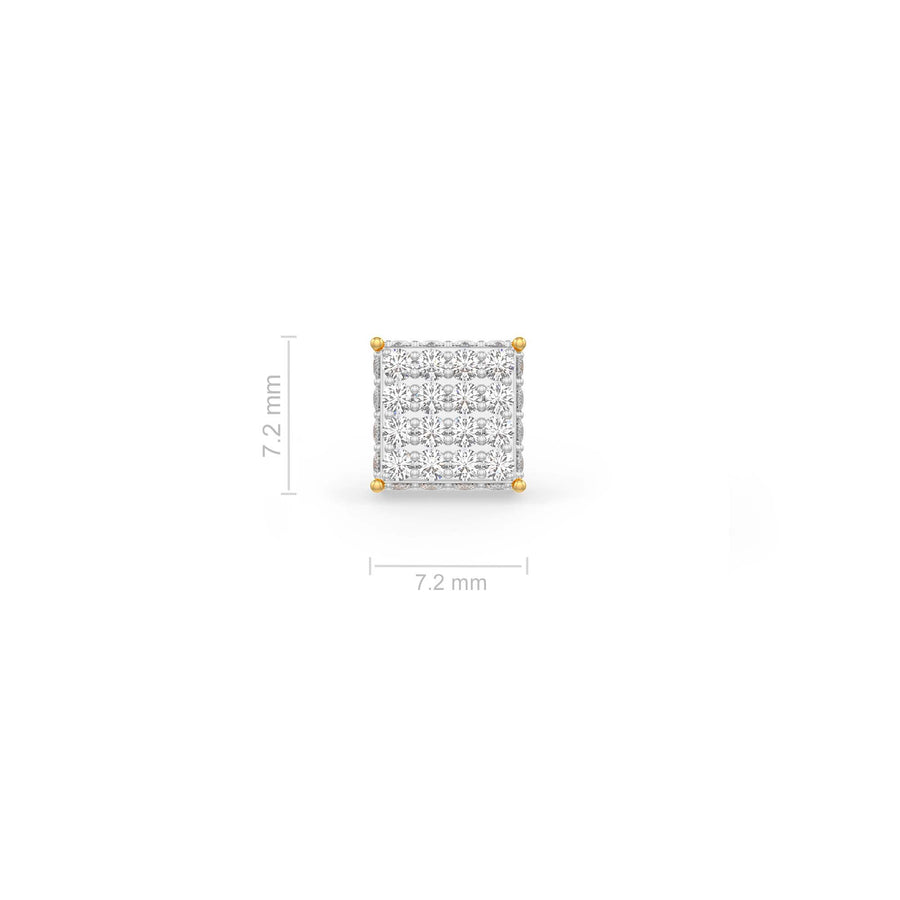 Diamond Square Pave Earrings