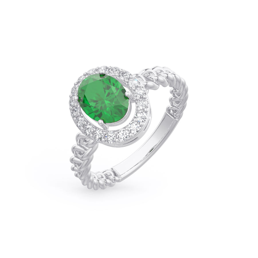 Oval Emerald Ring