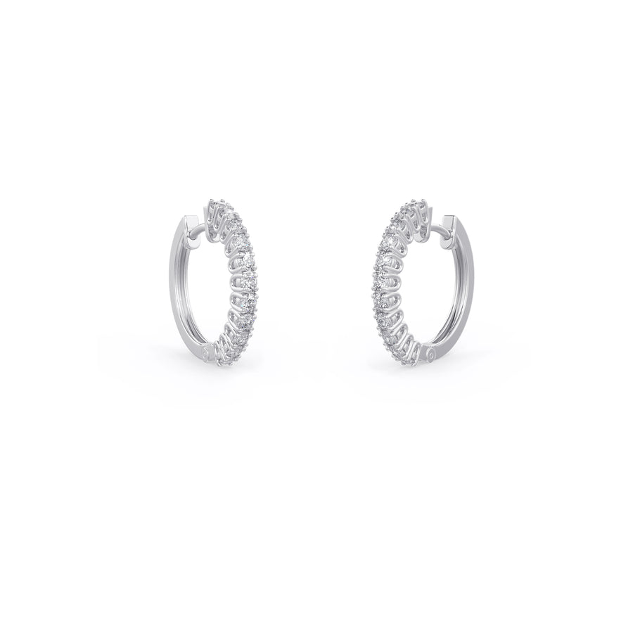 Delicate Diamond Hoops