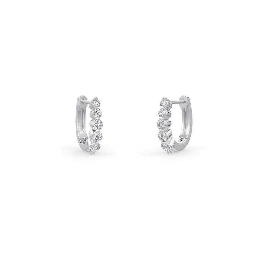 Aria Diamond Bezel Hoops