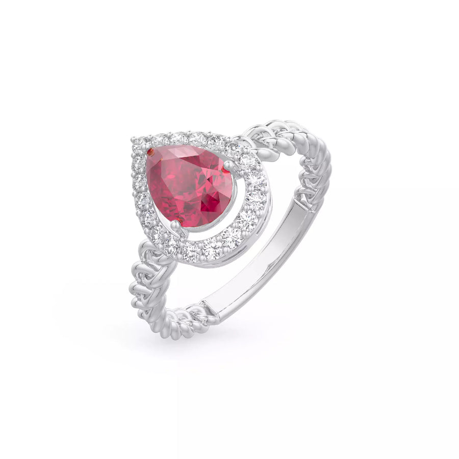 Ruby Teardrop Ring