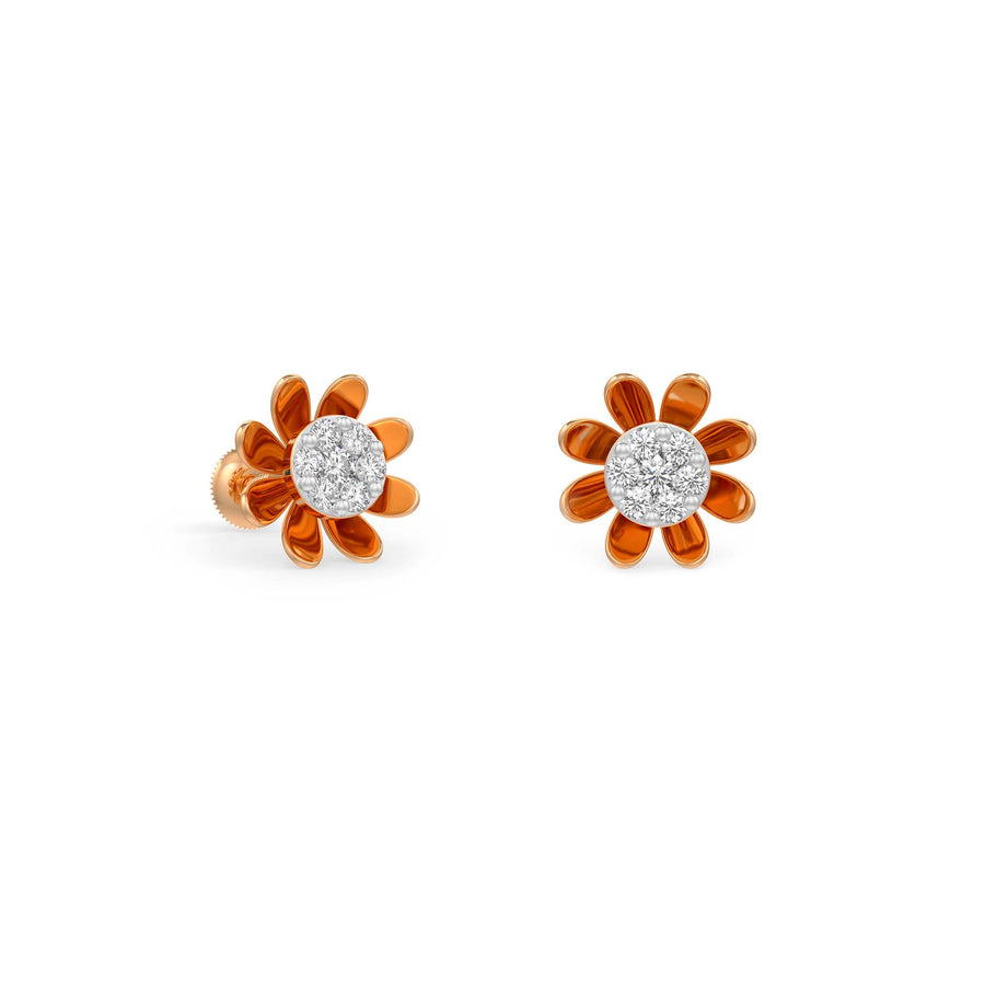 Sunflower Pave Earrings