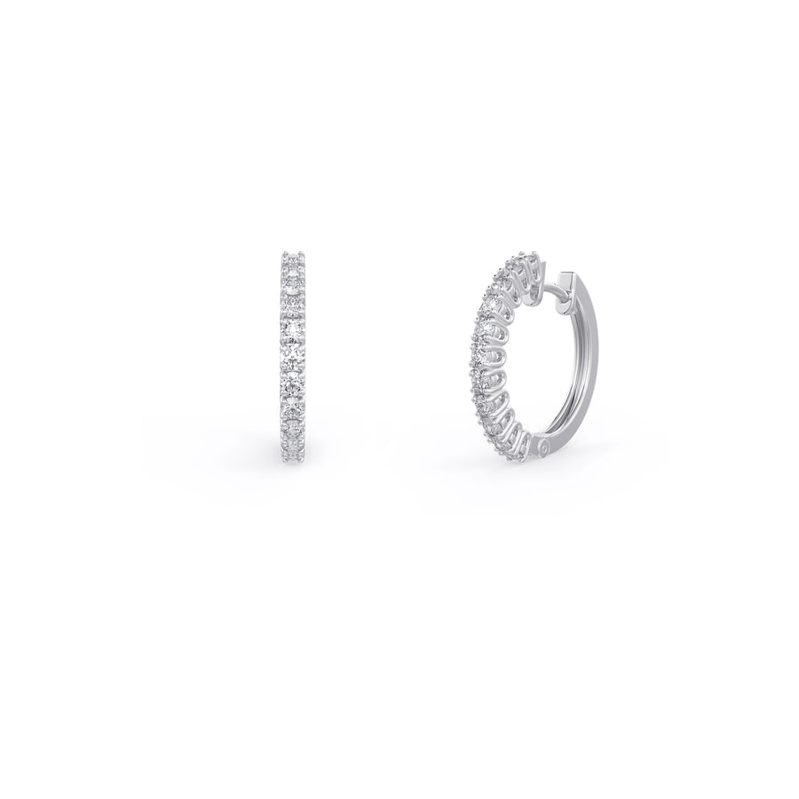 Delicate Diamond Hoops