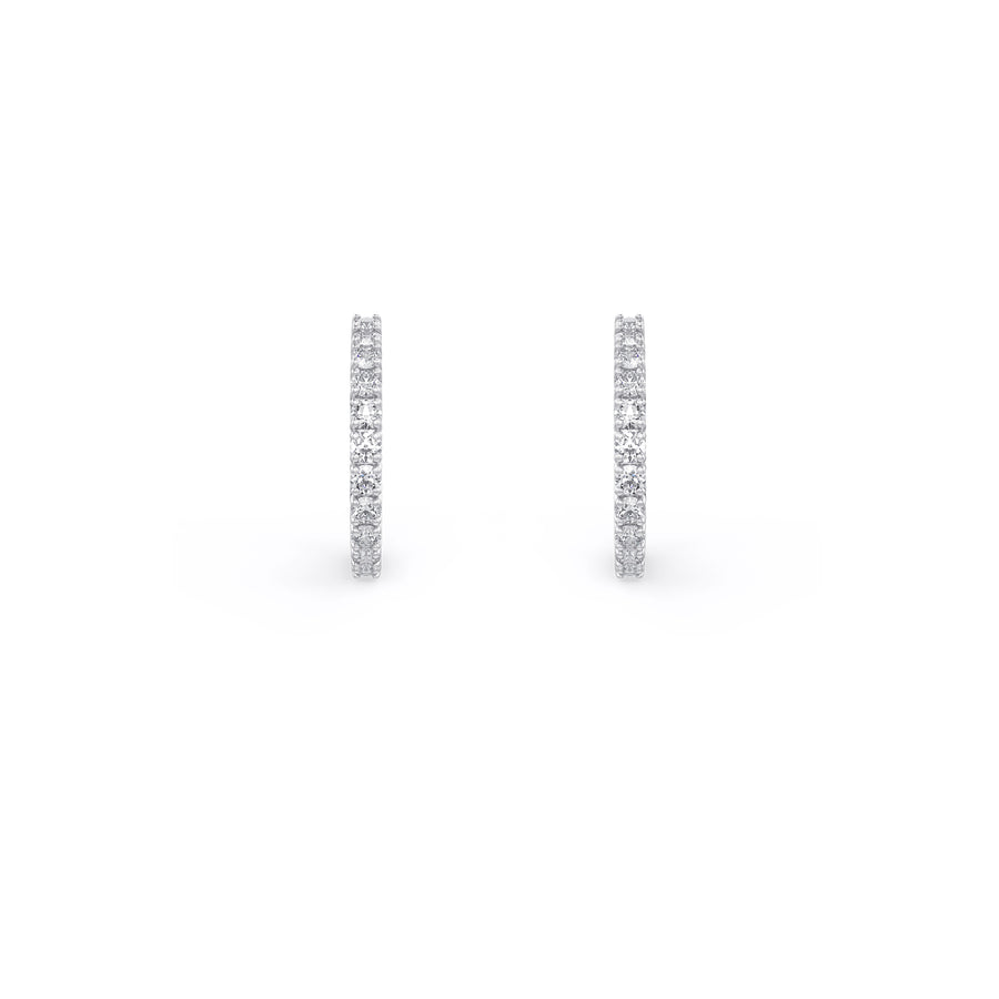 Delicate Diamond Hoops