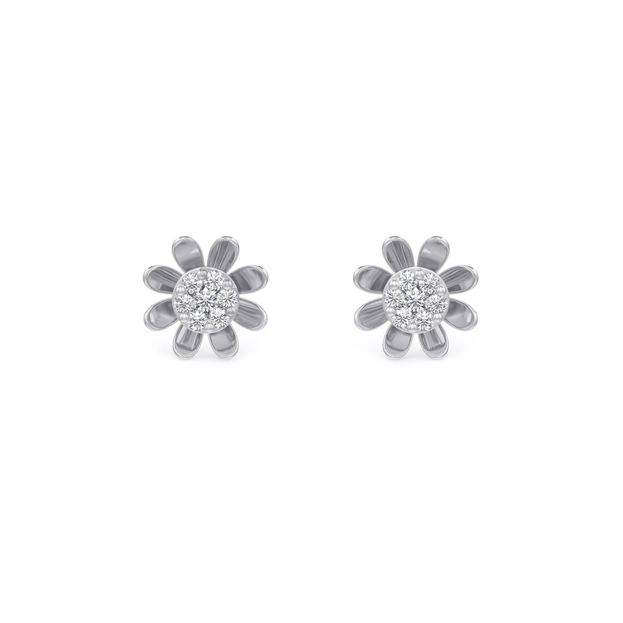 Sunflower Pave Earrings