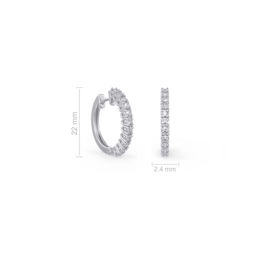 Delicate Diamond Hoops