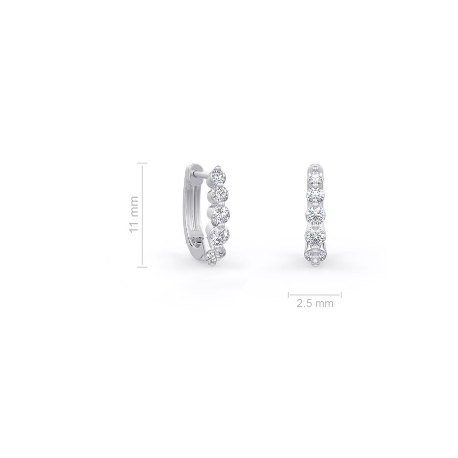 Aria Diamond Bezel Hoops