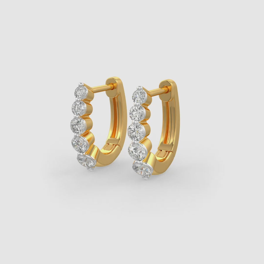 Aria Diamond Bezel Hoops