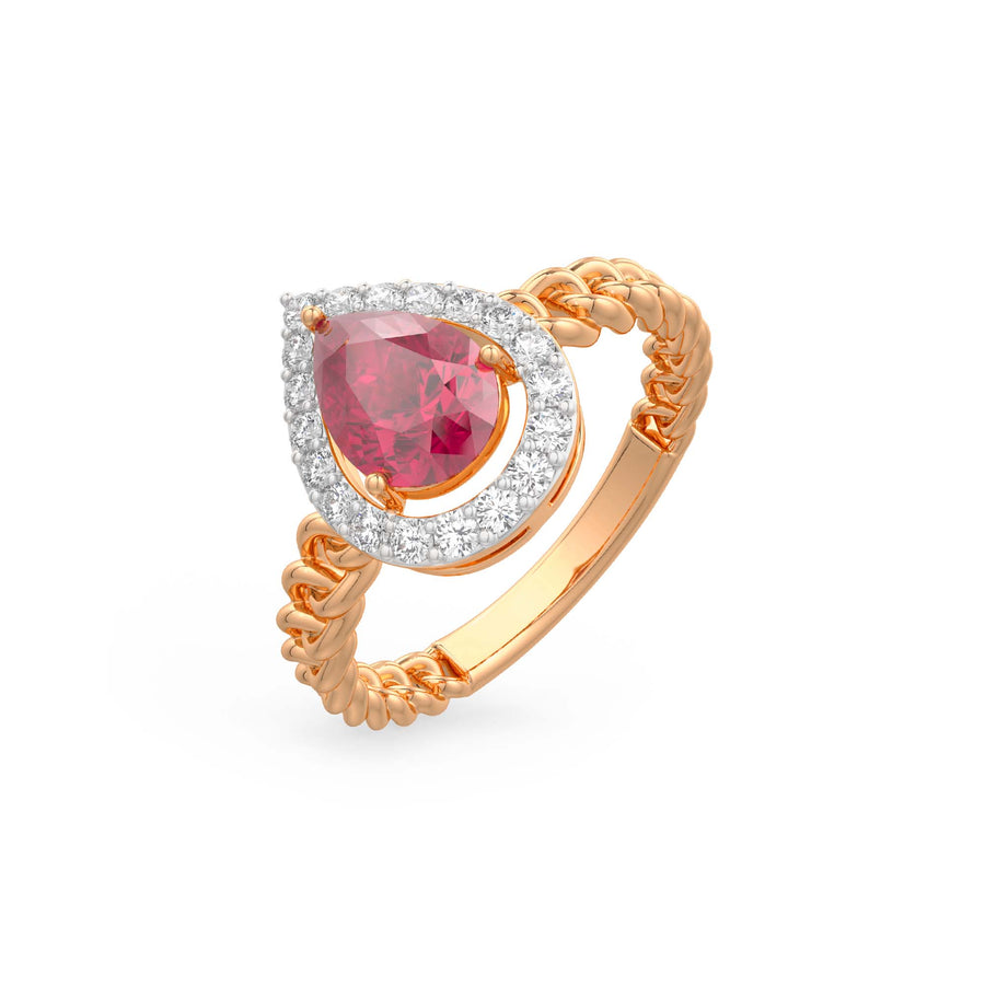 Ruby Teardrop Ring