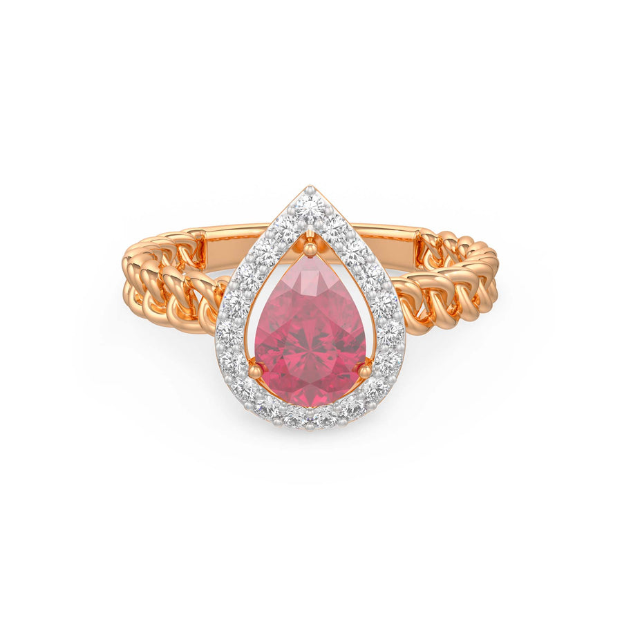 Ruby Teardrop Ring