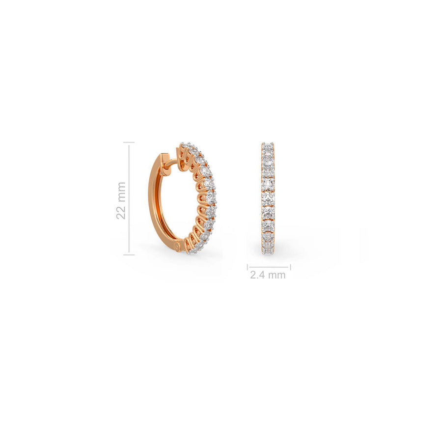 Delicate Diamond Hoops