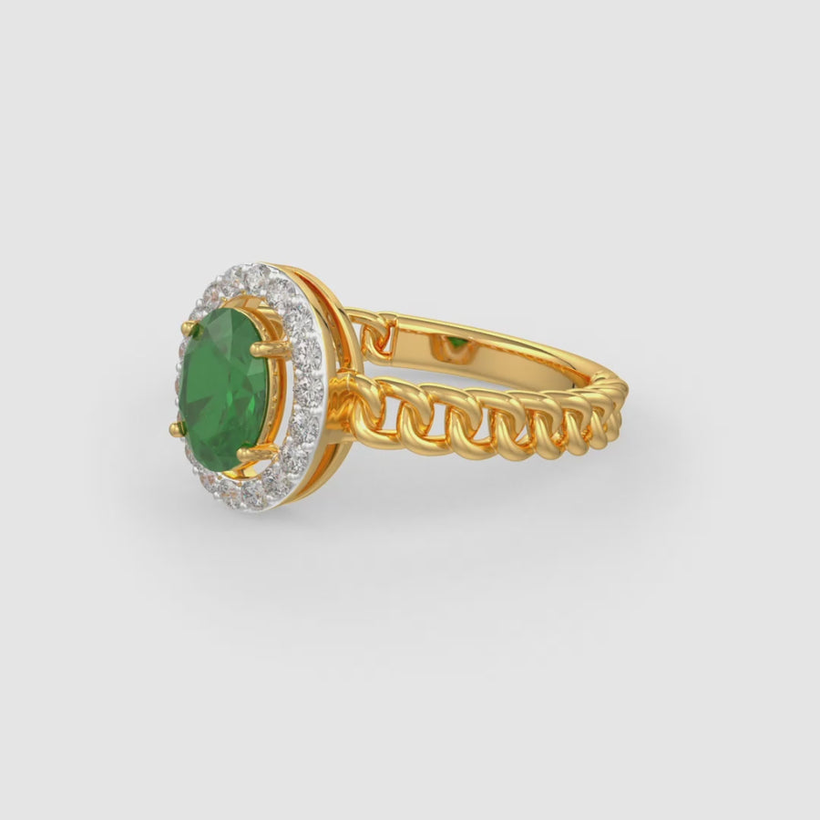 Oval Emerald Ring