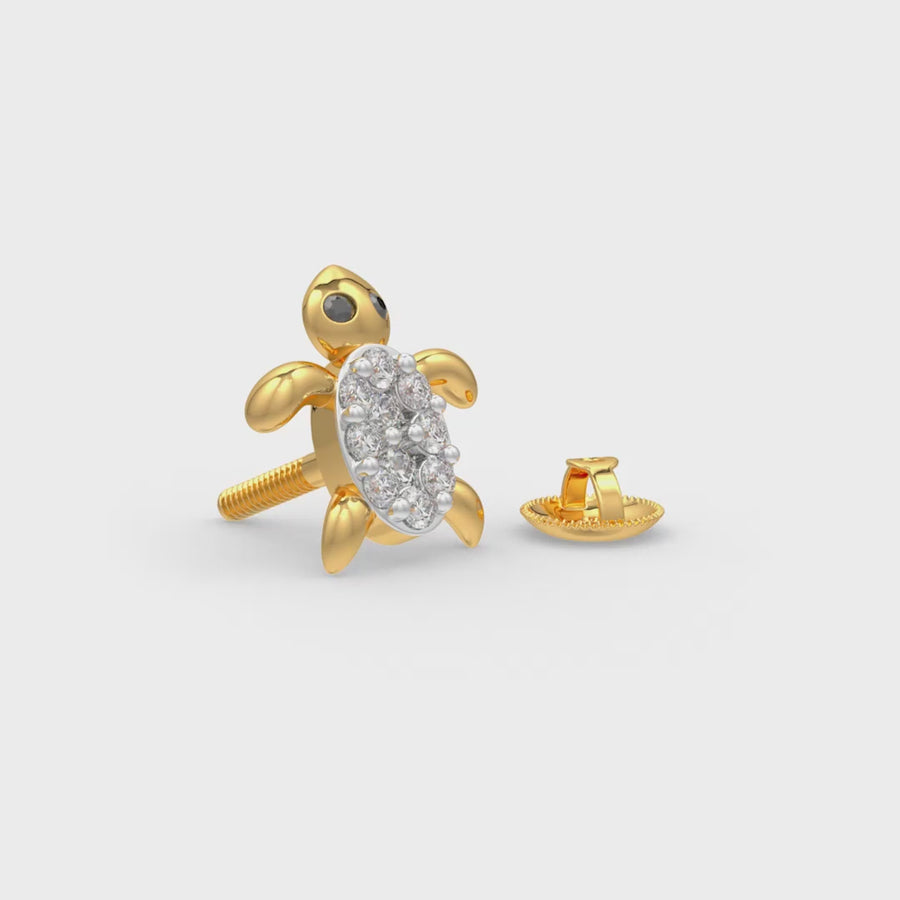 Diamond Turle Earrings