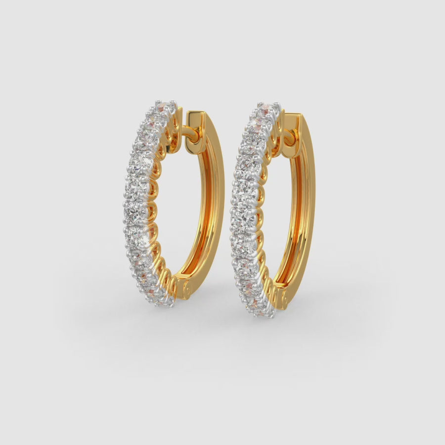 Delicate Diamond Hoops